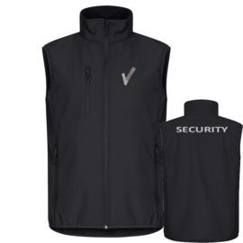 Beveiliging kleding Classic Softshell Vest. Met V-tje en SECURITY.