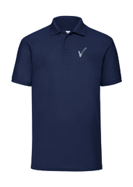 Poloshirt met bijvoorbeeld een V-tje en SECURITY.