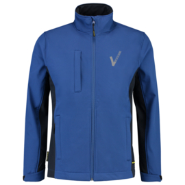 Security Kleding, SOFTSHELL BICOLOR Heren, in verschillende kleuren.  Met V-tje (Borduring) en SECURITY (Bedrukking).