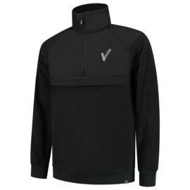 Beveiliging kleding, Sweater Anorak RE2050 kleuren Black/Navy. Met V-tje en SECURITY.
