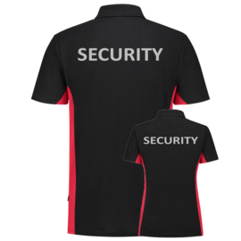 Beveiliging kleding POLOSHIRT BICOLOR, alle kleuren. Met V-tje en SECURITY.
