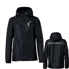 Beveiliging kleding BASIC RAIN JACKET, alle kleuren. Met V-tje en Security.