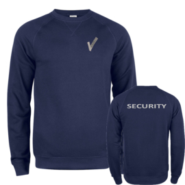 Beveiliging kleding, Premium Roundneck Sweater, alle kleuren. Met V-tje en SECURITY.