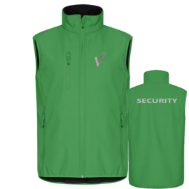 Beveiliging kleding Classic Softshell Vest. Met V-tje en SECURITY.