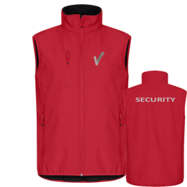 Beveiliging kleding Classic Softshell Vest. Met V-tje en SECURITY.