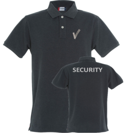 Beveiliging kleding Strech Premium Polo, alle kleuren. Met V-tje en SECURITY.