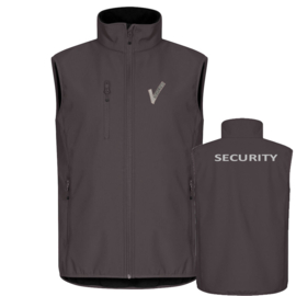 Beveiliging kleding Classic Softshell Vest. Met V-tje en SECURITY.