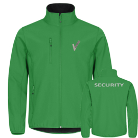 Beveiliging kleding Classic Softshell jacket, gerecycled polyester. Met V-tje en SECURITY.