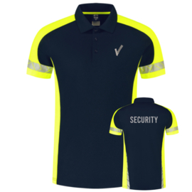 Poloshirt Reflective Redefined. Black-Fluor Yellow