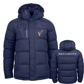 Beveiliging kleding COLORADO winterjas. Met V-tje en SECURITY.