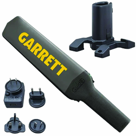 Garrett Guide Security metaaldetector handscanner met oplaadstation en stekkerset