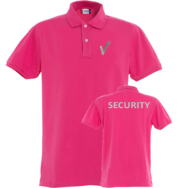 Beveiliging kleding Strech Premium Polo, alle kleuren. Met V-tje en SECURITY.
