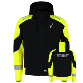 Softshell Capuchon Reflective Redefined. Black-Fluor Yellow