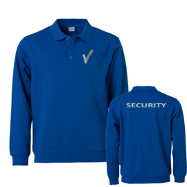 Beveiliging kleding, Basic Polo Sweater. Alle kleuren. Met V-tje en SECURITY.