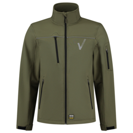 Security Kleding, ART. NR. 402006 / SOFTSHELL LUXE Heren, verschillende kleuren. Met V-tje (Borduring) en SECURITY (Bedrukking)                 .
