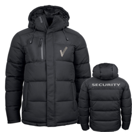 Beveiliging kleding COLORADO winterjas. Met V-tje en SECURITY.