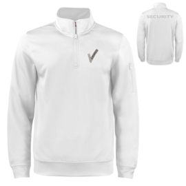 Beveiliging kleding, Active Half ZIP, alle kleuren. Met V-tje en SECURITY.