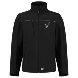 Security Kleding, ART. NR. 402006 / SOFTSHELL LUXE Heren, verschillende kleuren. Met V-tje (Borduring) en SECURITY (Bedrukking)                 .
