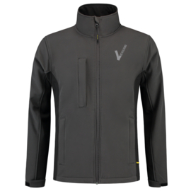 Security Kleding, SOFTSHELL BICOLOR Heren, in verschillende kleuren.  Met V-tje (Borduring) en SECURITY (Bedrukking).