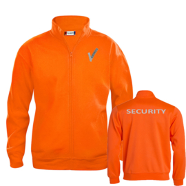 Beveiliging kleding, Basic Cardigan Vest. Alle kleuren. Met V-tje en SECURITY .