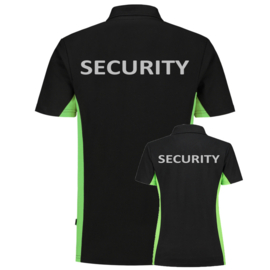 Beveiliging kleding POLOSHIRT BICOLOR, alle kleuren. Met V-tje en SECURITY.