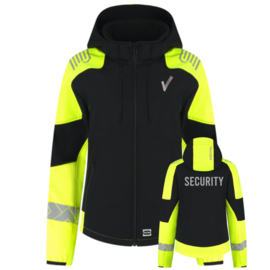 Softshell Capuchon Reflective Redefined Dames. Black-Fluor Yellow