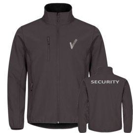 Beveiliging kleding Classic Softshell jacket, gerecycled polyester. Met V-tje en SECURITY.