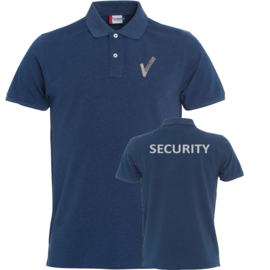Beveiliging kleding Strech Premium Polo, alle kleuren. Met V-tje en SECURITY.