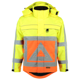 ZZP WINTER pakket VERKEER geel. Poloshirt lange mouw, Werk en Regenbroek, Parka-jas.