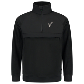 Beveiliging kleding, Sweater Anorak RE2050 kleuren Black/Navy. Met V-tje en SECURITY.