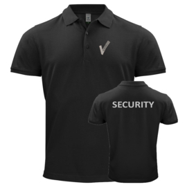 Beveiliging kleding Katoen Classic Polo, alle kleuren. Met V-tje en SECURITY.