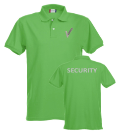 Beveiliging kleding Strech Premium Polo, alle kleuren. Met V-tje en SECURITY.
