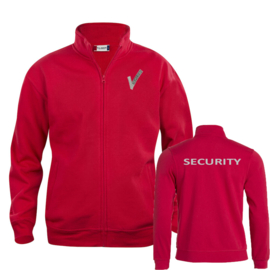 Beveiliging kleding, Basic Cardigan Vest. Alle kleuren. Met V-tje en SECURITY .