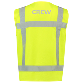 Security Kleding ART. NR. 453015 / VEST REFLECTIE GEEL bedrukt met CREW