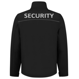 Security Kleding, ART. NR. 402006 / SOFTSHELL LUXE Heren, verschillende kleuren. Met V-tje (Borduring) en SECURITY (Bedrukking)                 .