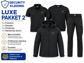 Luxe Pakket 2. Grayland winterjas, Heavy Premium Poloshirt, Pemium Roundneck Sweater en Strech Kenai werkbroek.