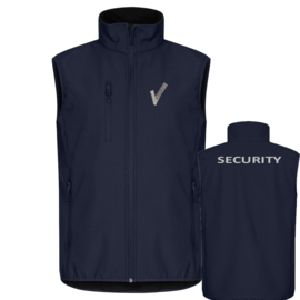 Beveiliging kleding Classic Softshell Vest. Met V-tje en SECURITY.