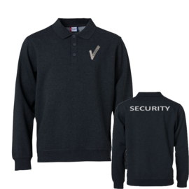 Beveiliging kleding, Basic Polo Sweater. Alle kleuren. Met V-tje en SECURITY.
