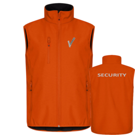 Beveiliging kleding Classic Softshell Vest. Met V-tje en SECURITY.