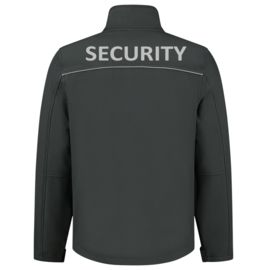Security Kleding, ART. NR. 402006 / SOFTSHELL LUXE Heren, verschillende kleuren. Met V-tje (Borduring) en SECURITY (Bedrukking)                 .