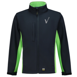 Security Kleding, SOFTSHELL BICOLOR Heren, in verschillende kleuren.  Met V-tje (Borduring) en SECURITY (Bedrukking).