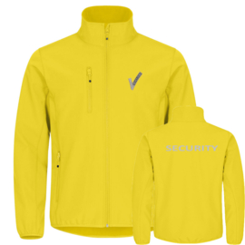 Beveiliging kleding Classic Softshell jacket, gerecycled polyester. Met V-tje en SECURITY.
