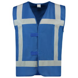 Security Kleding ART. NR. 453014 / VEST REFLECTIE BLAUW bedrukt met TOEZICHT