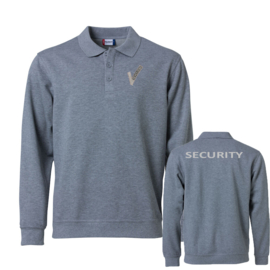 Beveiliging kleding, Basic Polo Sweater. Alle kleuren. Met V-tje en SECURITY.