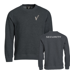 Beveiliging kleding, Basic Roundneck Sweater, alle kleuren. Met V-tje en SECURITY.