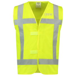 Security Kleding ART. NR. 453015 / VEST REFLECTIE GEEL bedrukt met CREW