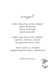 Kaart 'Simpel' 10x