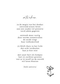 Kaart 'Ontwaken' 10x