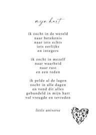 Kaart 'Mijn hart' 10x