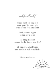 Kaart 'Ochtendlicht' 10x